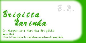 brigitta marinka business card